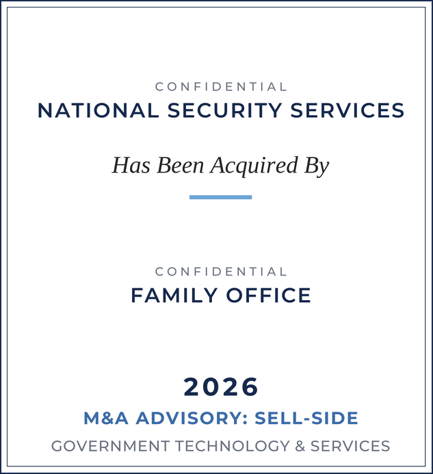 Confidential National Security Services company acquired by a confidential family office, 2026